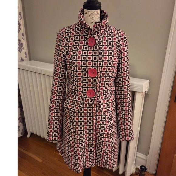 Paris Blues Jackets & Blazers - Y2K Bouclé Coat, Pink Tweed, Coquette, Twee, Mod, Retro, Statement Jacket, Sz M